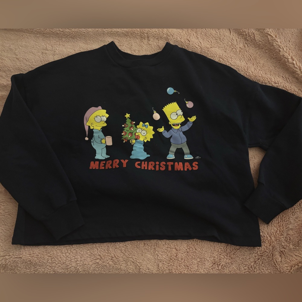 The Simpsons Y2K Merry Christmas Sweatshirt